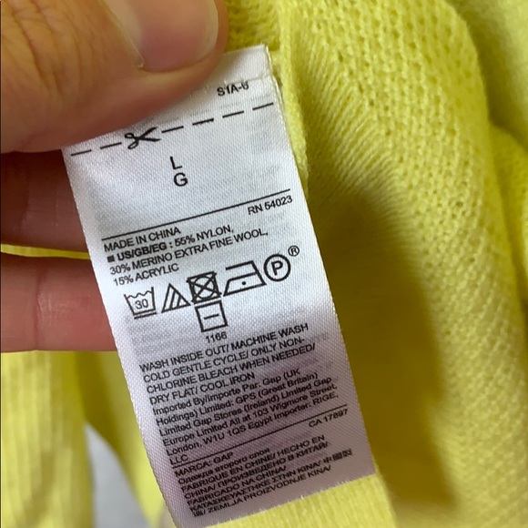 Gap Brooklyn Yellow Wool Blend Sweater Top - Picture 6 of 6
